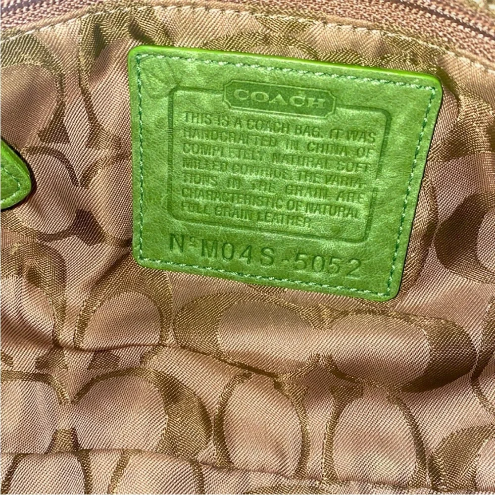 COACH Vintage Y2K Hampton Demi Leather Small Green Shoulder Bag Purse 5052 - Picture 9 of 9